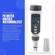 Misuratore di pH - digitale qualità dell'acqua - professionale e portatile - acciaio - misurazione di pH - precisione e facilità d'uso - adatto per...