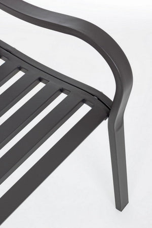 Panca 2 Posti 123x57x87h cm Janelle Antracite