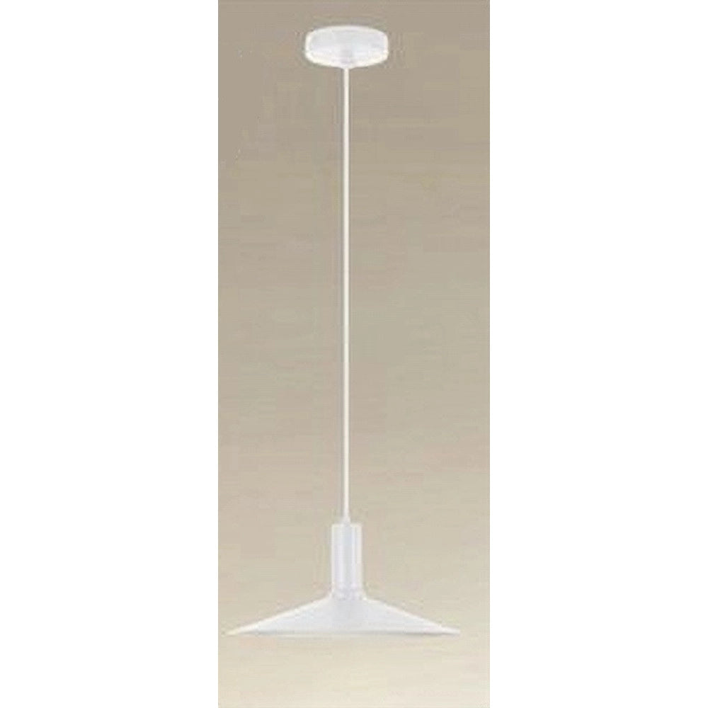 Trade Shop - Lampadario A Sospensione Moderno Con Paralume Conico In Ferro Bianco E27 33801 -