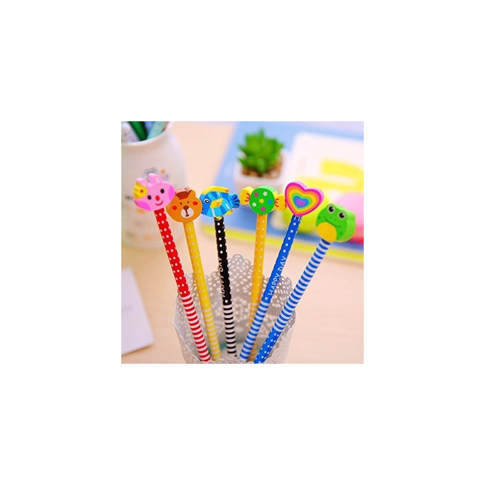 Trade Shop - 12 X Bomboniera Regalino Per Festa Bambini Compleanno Matita In Legno Con Gomma -