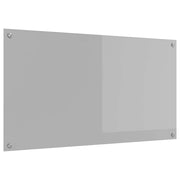 Paraschizzi moderno per cucina 110 x 60 cm resistente al calore finitura elegante in vetro temperato grigio chiaro 02_0058481