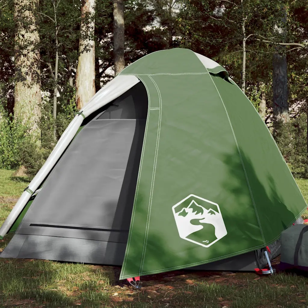 Tenda da Campeggio a Cupola per 2 Persone-Tenda per Escursionismo Verde Impermeabile 647756