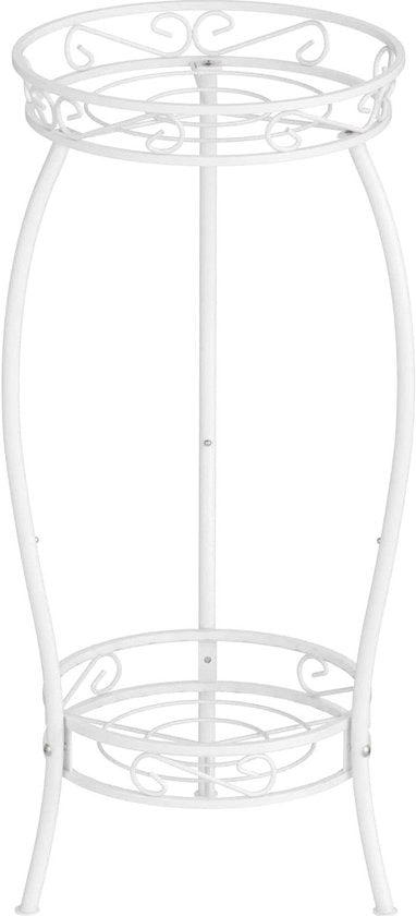 Pianta in legno 69 cm 2-traps vaso per piante appoggio per vaso per interni ed esterni (bianco)