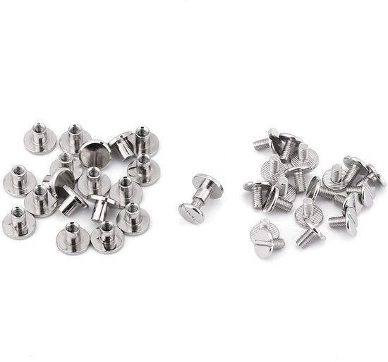 Set di chiodi a testa piana in ottone - antiruggine - decorativo - per cuoio/scarpine - chiodi a testa piana - 20 pezzi