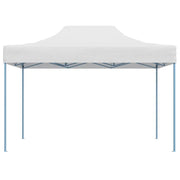 Gazebo | Pergolato Professionale Pieghevole 280x410x315 cm Acciaio Bianco