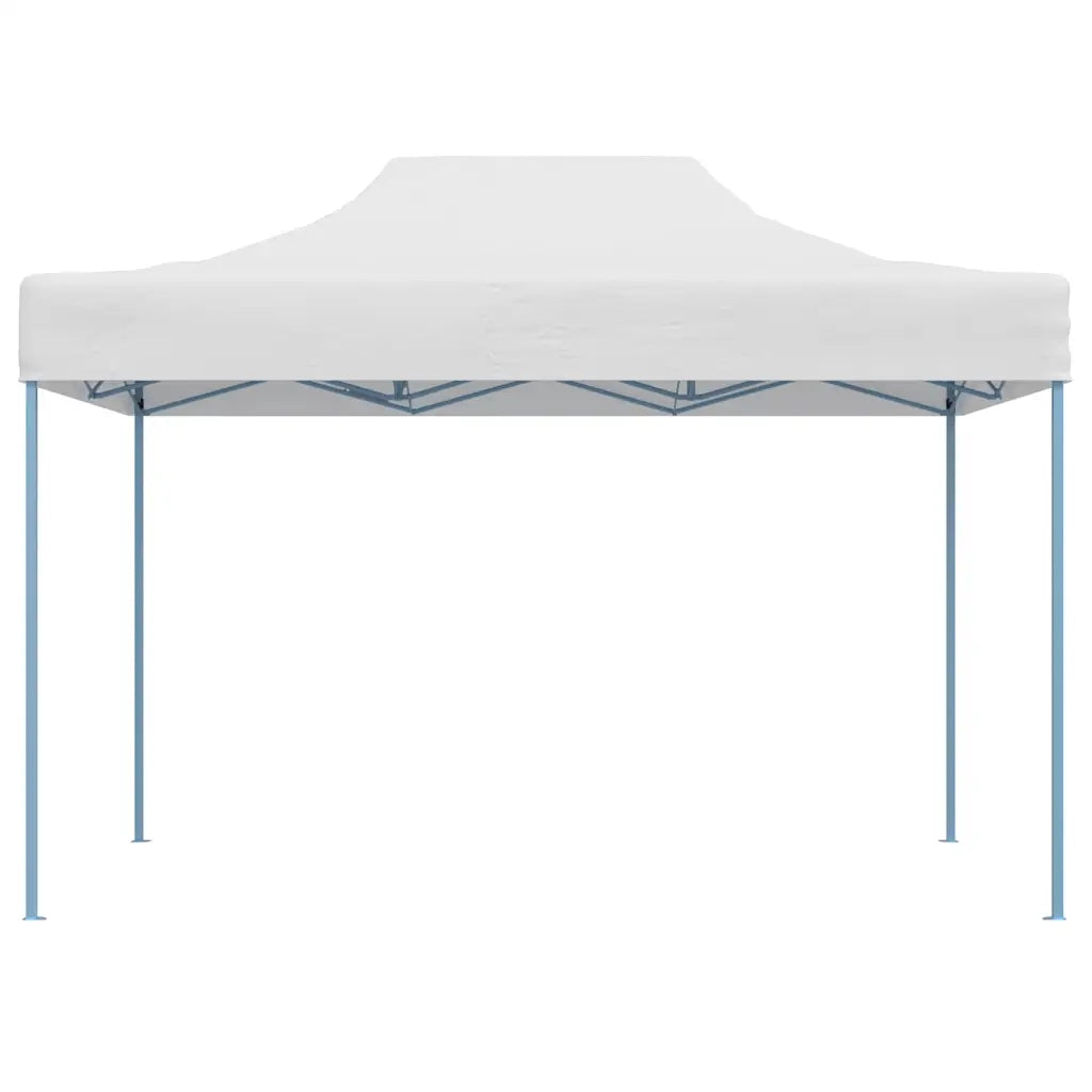 Gazebo | Pergolato Professionale Pieghevole 280x410x315 cm Acciaio Bianco