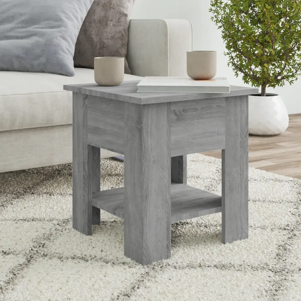 Tavolino da Salotto Grigio Sonoma 40x40x42 cm Legno Multistrato 813081
