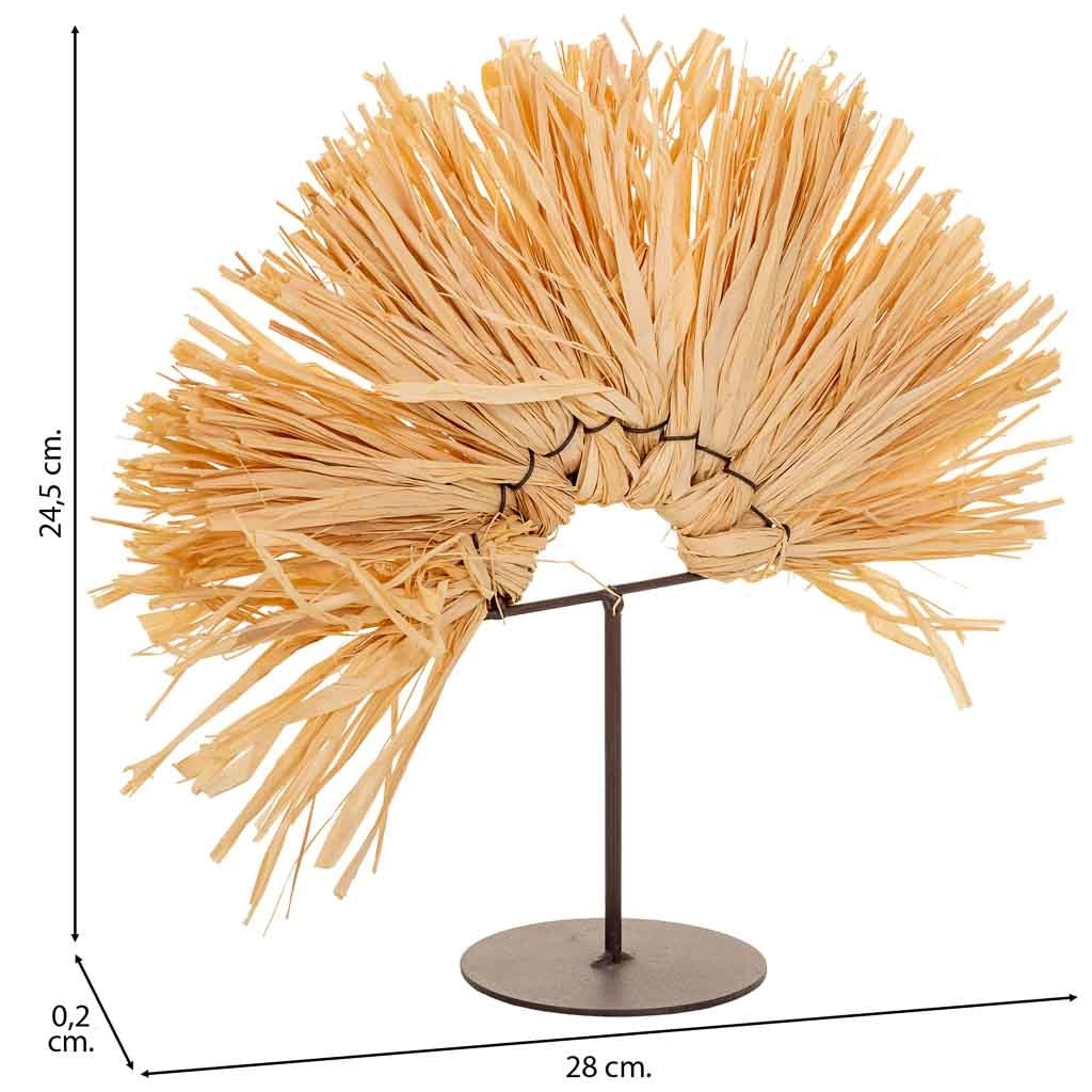Figura decorativa in fibra naturale marrone 28x02x24,5h