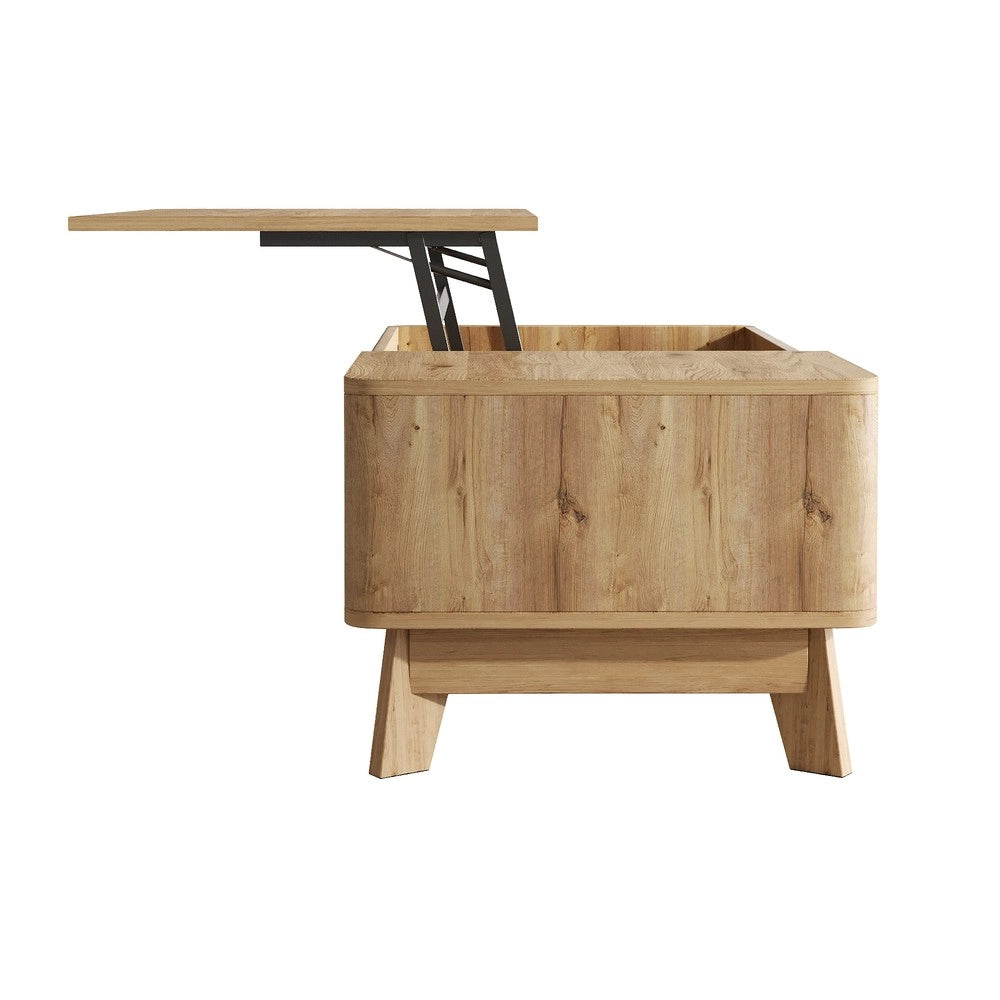 Tavolino da Caff¨¨ con Piano Alzabile ¨C Xylo ¨C MDF, Design Moderno, Vano Laterale