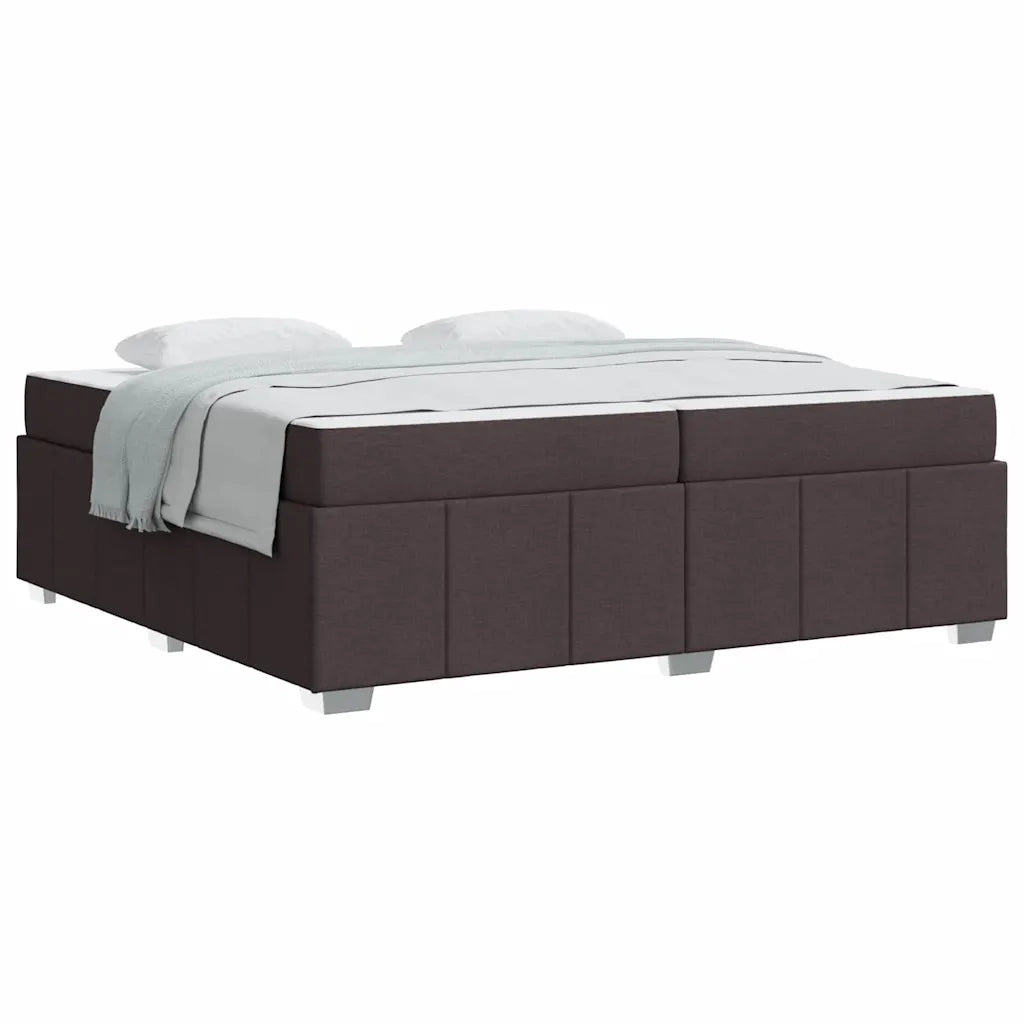 vidaXL Struttura del letto Marrone scuro 200 x 200 cm Tessuto