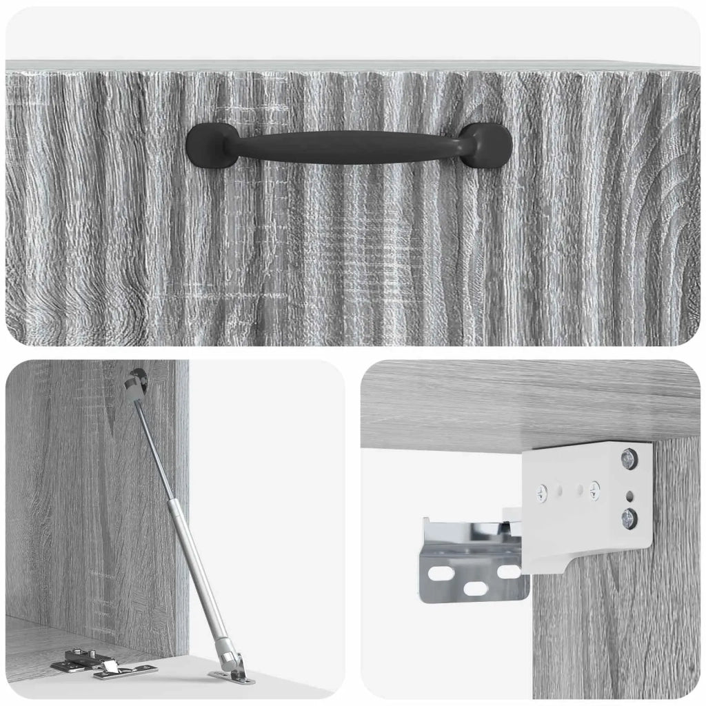 Mobile Porta TV da Muro Grigio Sonoma 59,5 x 41 x 30 cm