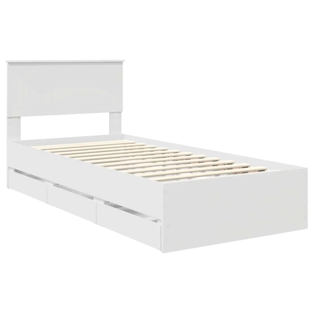 Struttura del letto Bianco 90 x 200 cm Legno Ingegnerizzato