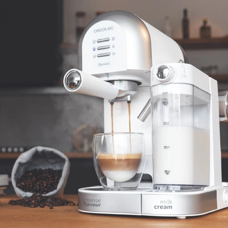 CECOTEC 01594 - Macchina da caffè semi-automatica Cumbia Power Instant-ccino 20 Chic Serie Bianca