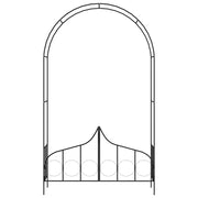 Arco da Giardino con Porta Nero 138x40x238 cm in Ferro 47092