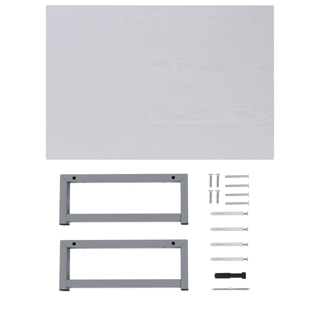 Set Mobili da Bagno 2 pz Ceramica Bianco