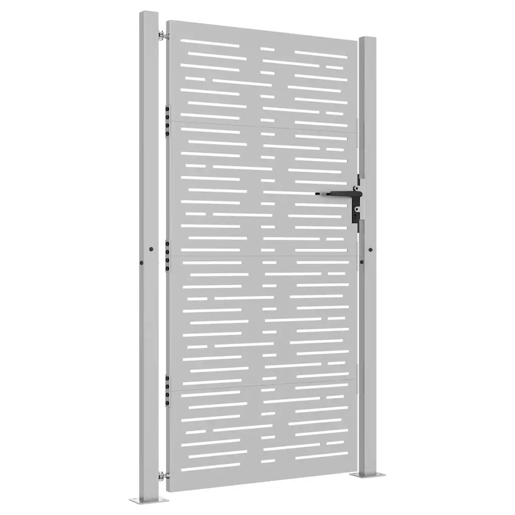 Cancello da giardino 100x175 cm in acciaio Corten design quadrato 153254