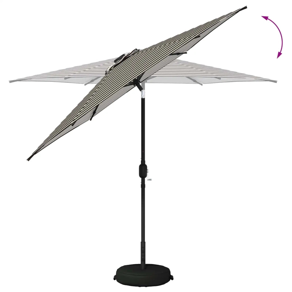 Parasol da giardino con luci LED e base 270 x 270 cm Poliestere 42036265