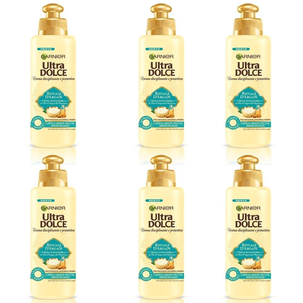 Crema disciplinante garnier ultra dolce rituale d'argan 6 confezioni da 200 ml