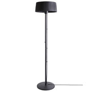 Riscaldatore elettrico per patio in acciaio nero da 1500 W, indipendente, accessori da giardino