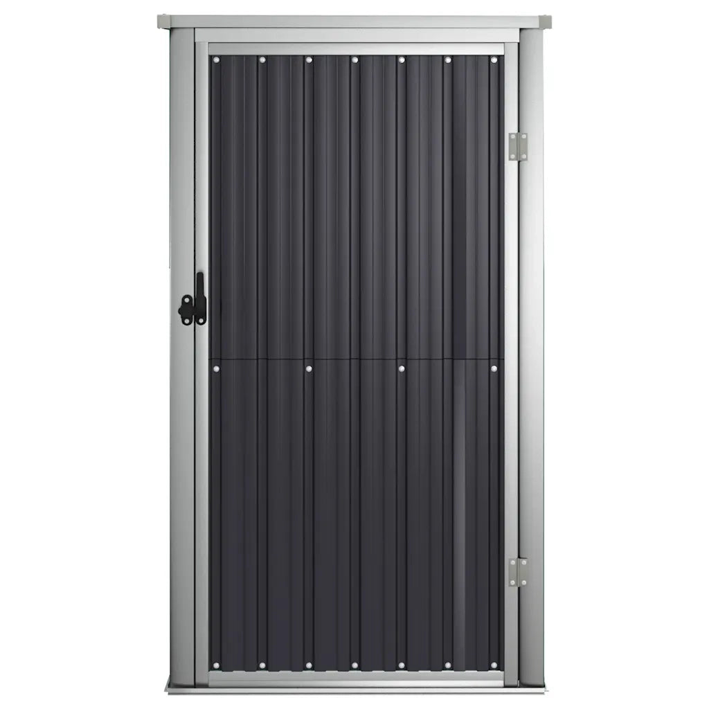Capanno per Attrezzi-Casetta da Giardino Antracite 88x89x161 cm Acciaio Zincato