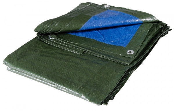 Telo occhiellato blu/verde 4x4m
