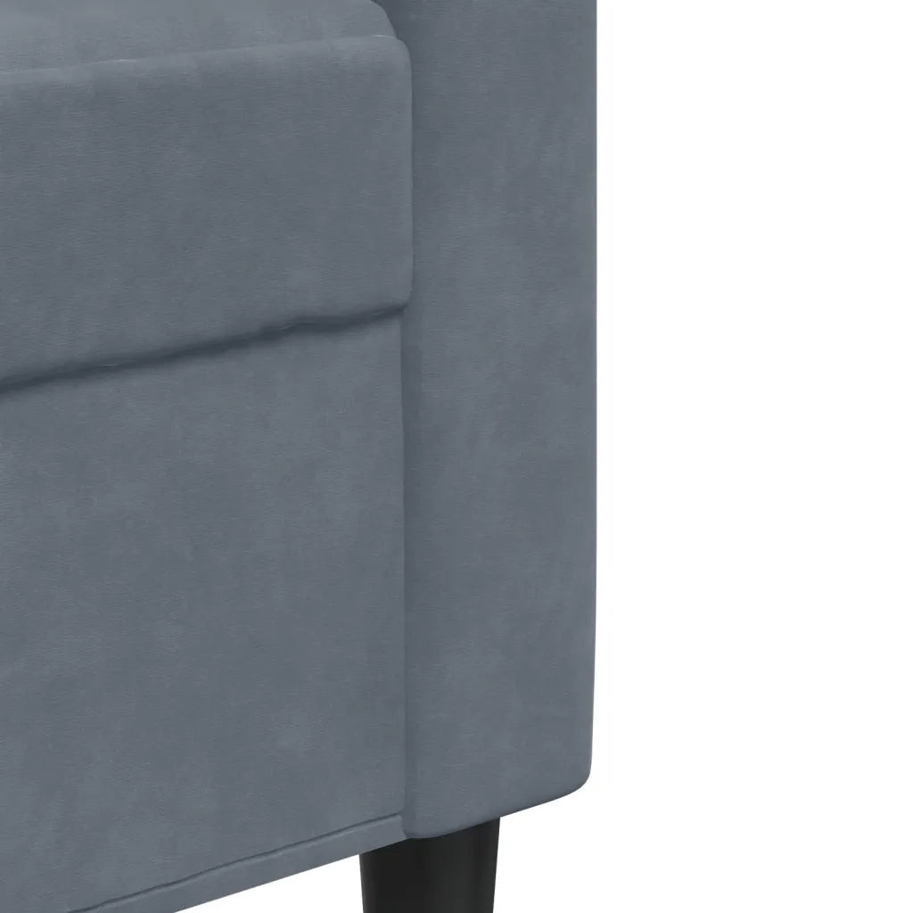 vidaXL Set di Divani 4 pz con Cuscini e Rinforzi Grigio Scuro Velluto