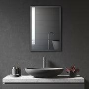 Specchio armadio bagno a parete con 3 ripiani, 40 x 12 x 60 cm, nero