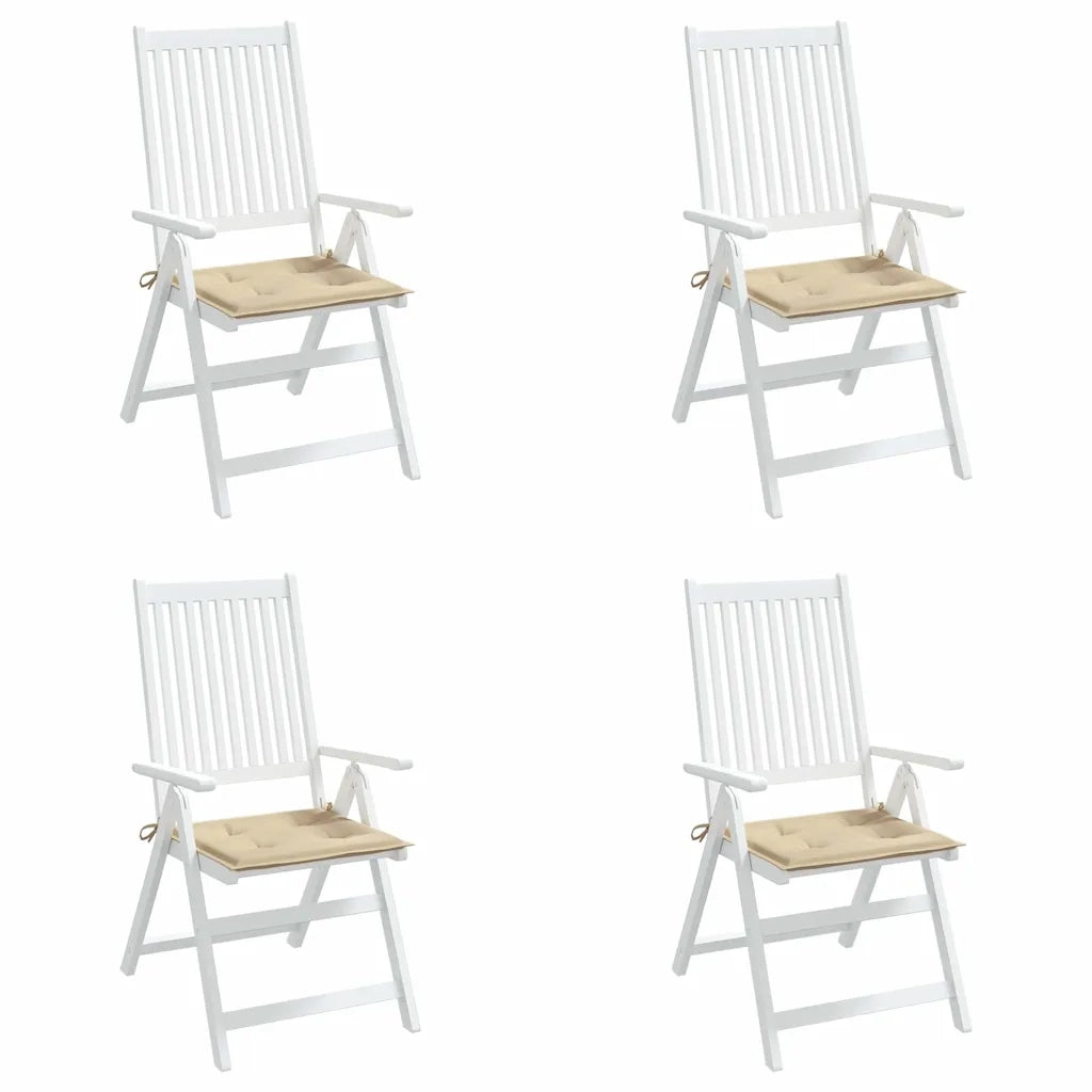 Cuscini per Sedie da Giardino 4 pz Beige 40x40x3 cm cod mxl 64027