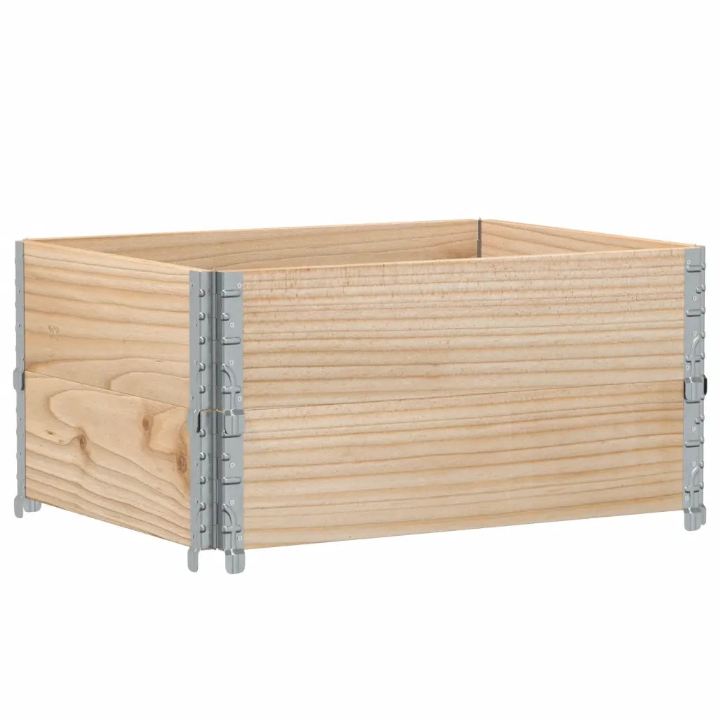 Paretali per Pallet 2 pz 80x60 cm in Legno Massello di Pino