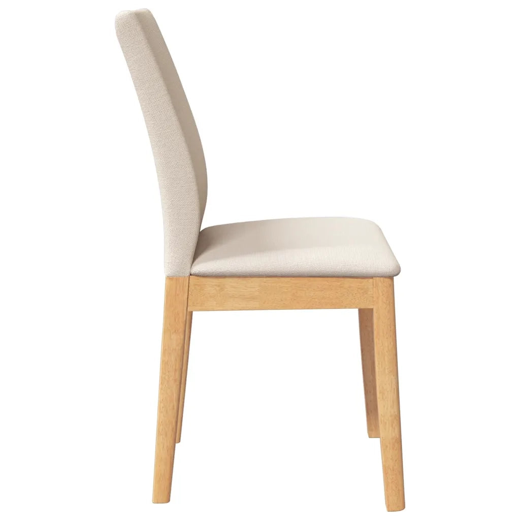 Sedie da Pranzo con Cuscini 2 pz in Legno Massello di Hevea 4102450