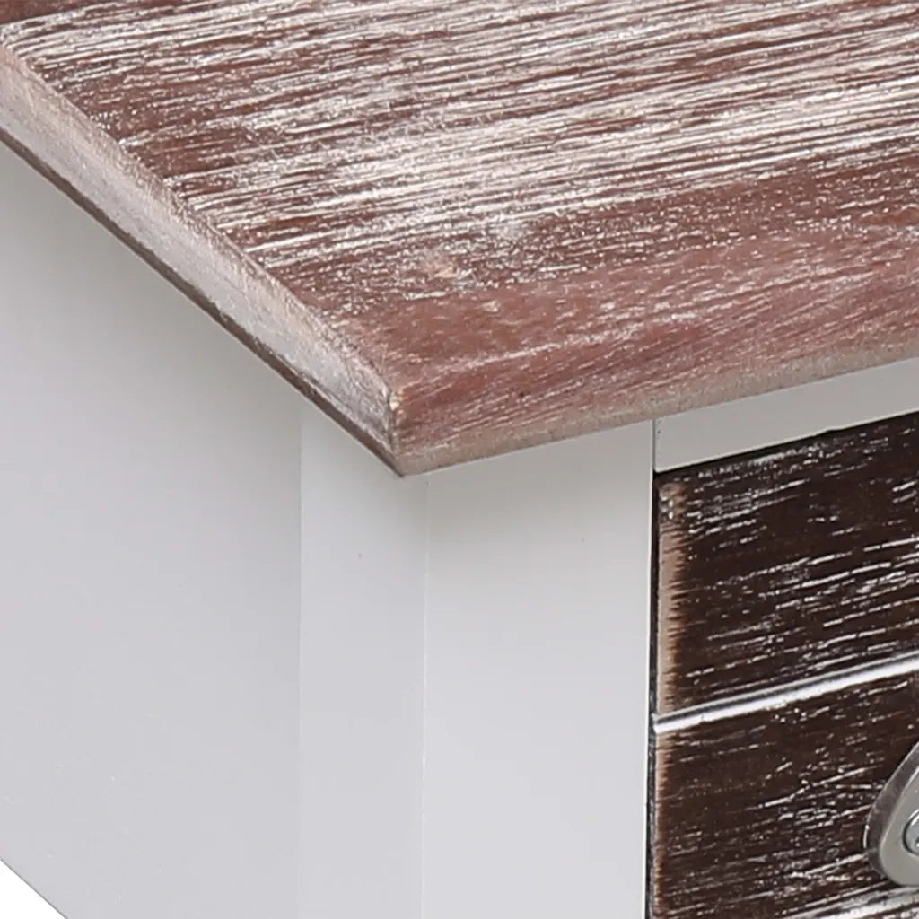 Tavolino Laterale Marrone 40x40x40 cm in Legno di Paulownia 284067