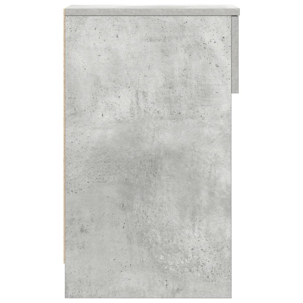 Comodini con Cassetto 2 pz Grigio Cemento 20x36x60 cm 858702
