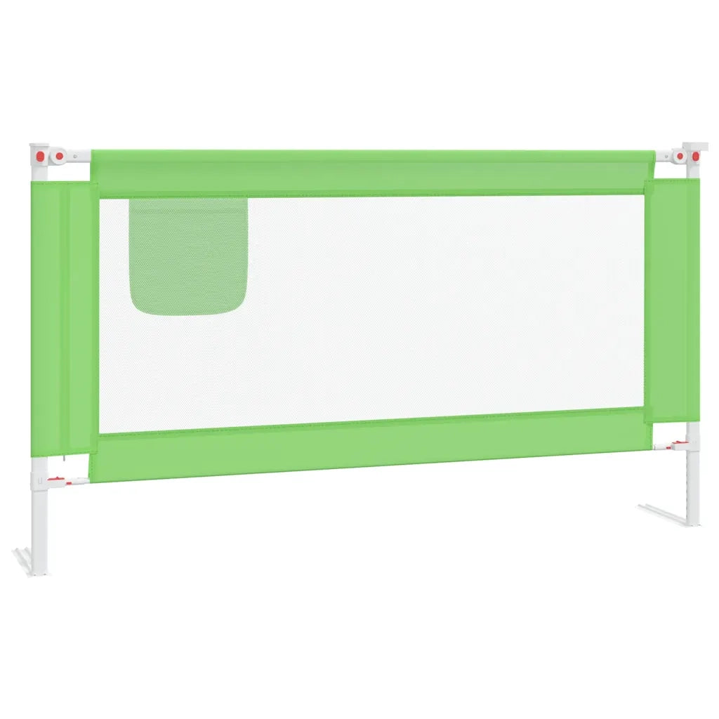 Sponda Letto di Sicurezza per Bambini Verde 150x25cm in Tessuto 10193