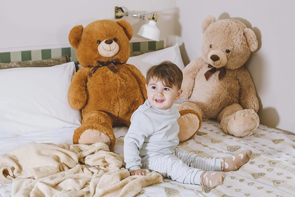EIC Orso Peluche Gigante 100 cm Orso Peluche gigante San Valentino Orso Peluche Gigante Con Cuore Altissima Qualita' Mod