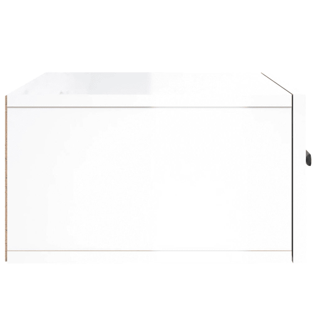 Comodini a Muro 2 pz-Set di 2 Tavolino da notte Bianco Lucido 35x35x20 cm 955155