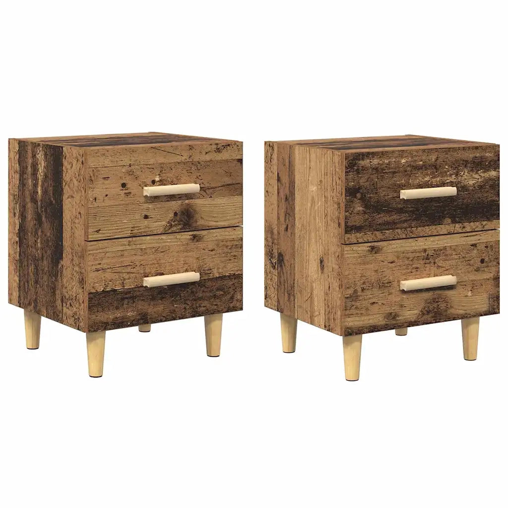 Armadietto per letto 2 pz Legno vecchio 40 x 35 x 47.5cm CFW4287016