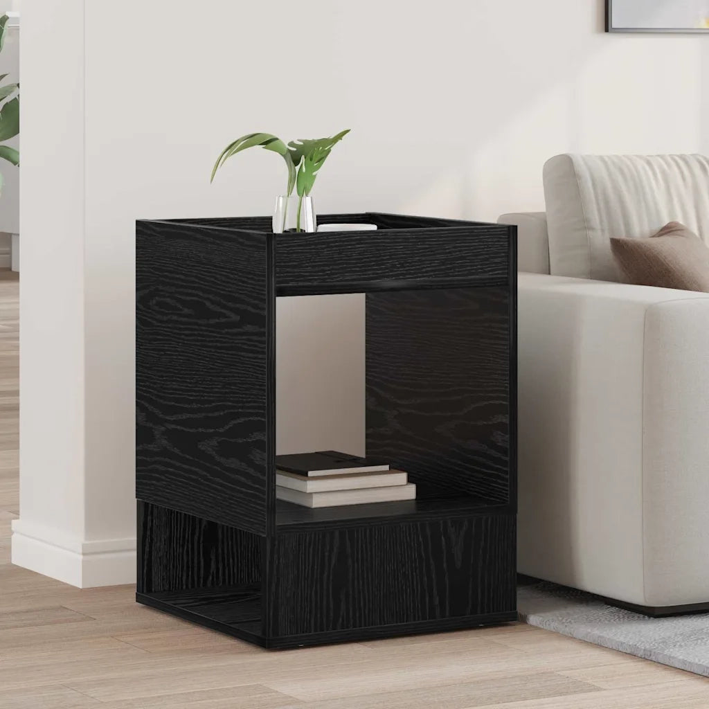 Tavolino Rovere Nero 40 x 40 x 56 cm Legno multistrato 890946