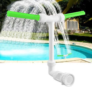 Fontana per piscina con getto doppio - cascata regolabile 38 cm/56 cm - per piscine sopraelevate e ingravate - bocchetta fluorescente.