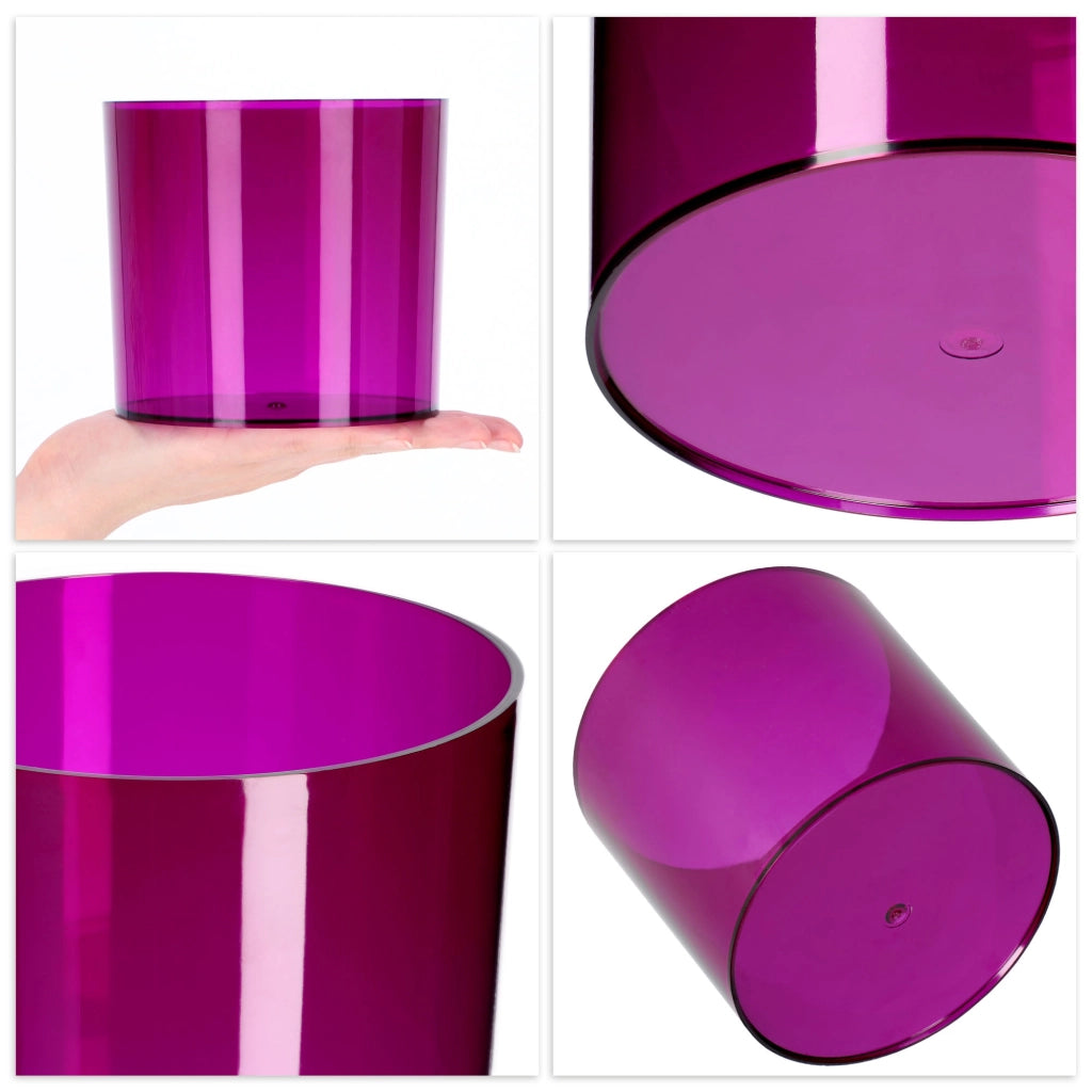 Vaso da fiori rotondo KADAX in plastica, 12,5 cm, viola