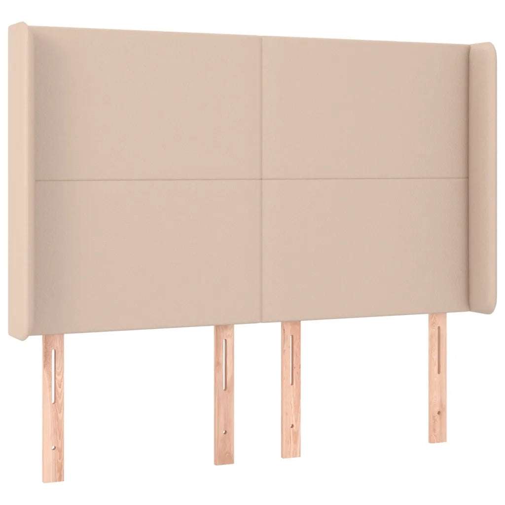 Testiera a LED Cappuccino 147x16x118/128 cm in Similpelle 3123863