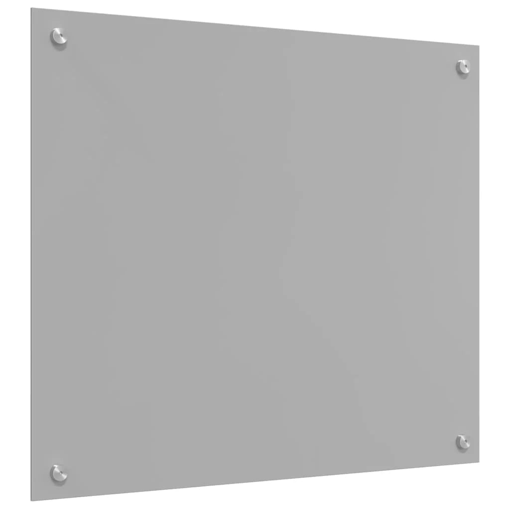 Paraschizzi moderno per cucina 70 x 60 cm durevole resistente al calore design elegante in vetro temperato grigio chiaro 02_0058440
