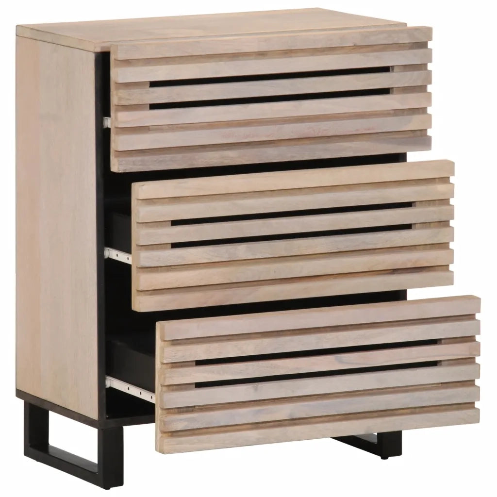Credenze 2 pz 60x34x75 cm in Legno Massello di Mango 3217084