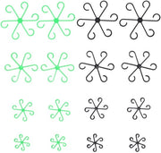 Supporti per piante 16 pezzi - Set di sostegni per piante - Sostegno per piante da interni - Aiuto alla respirazione - Sostegno per piante a forma semicircolare - Sostegno per piante in metallo - Materiale PP resistente e robusto