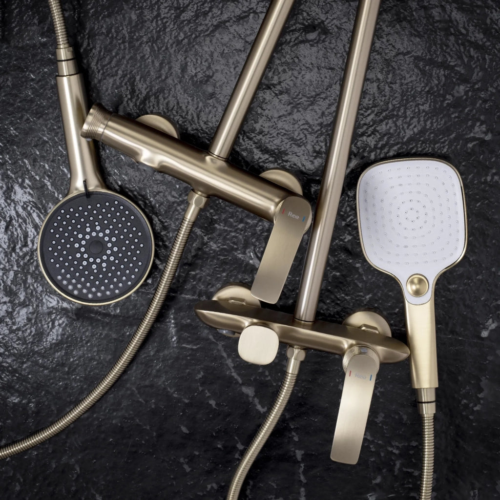 Set Doccia Premium Rea Como M1 Brush Gold