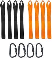 8 fissaggi a cerniera, cerniere a corda 405x35mm con 4 ganci a viti, fissaggi a cerniera per motocicletta 1000 kg, cavo di trazione per motorhome e camper auto.