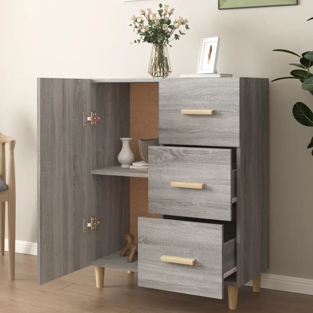 Credenza | Madia | Buffet da pranzo | Armadio da pranzo Grigio Sonoma 69,5x34x90 cm in Legno Multistrato