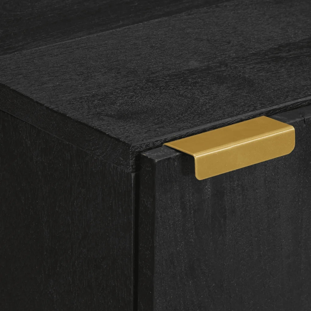 Credenza Nera 40x33x75 cm in Legno Multistrato