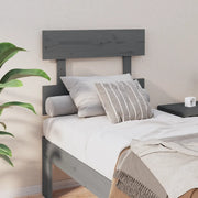 Testiera per Letto Grigia 93,5x3x81cm in Legno Massello di Pino 819052