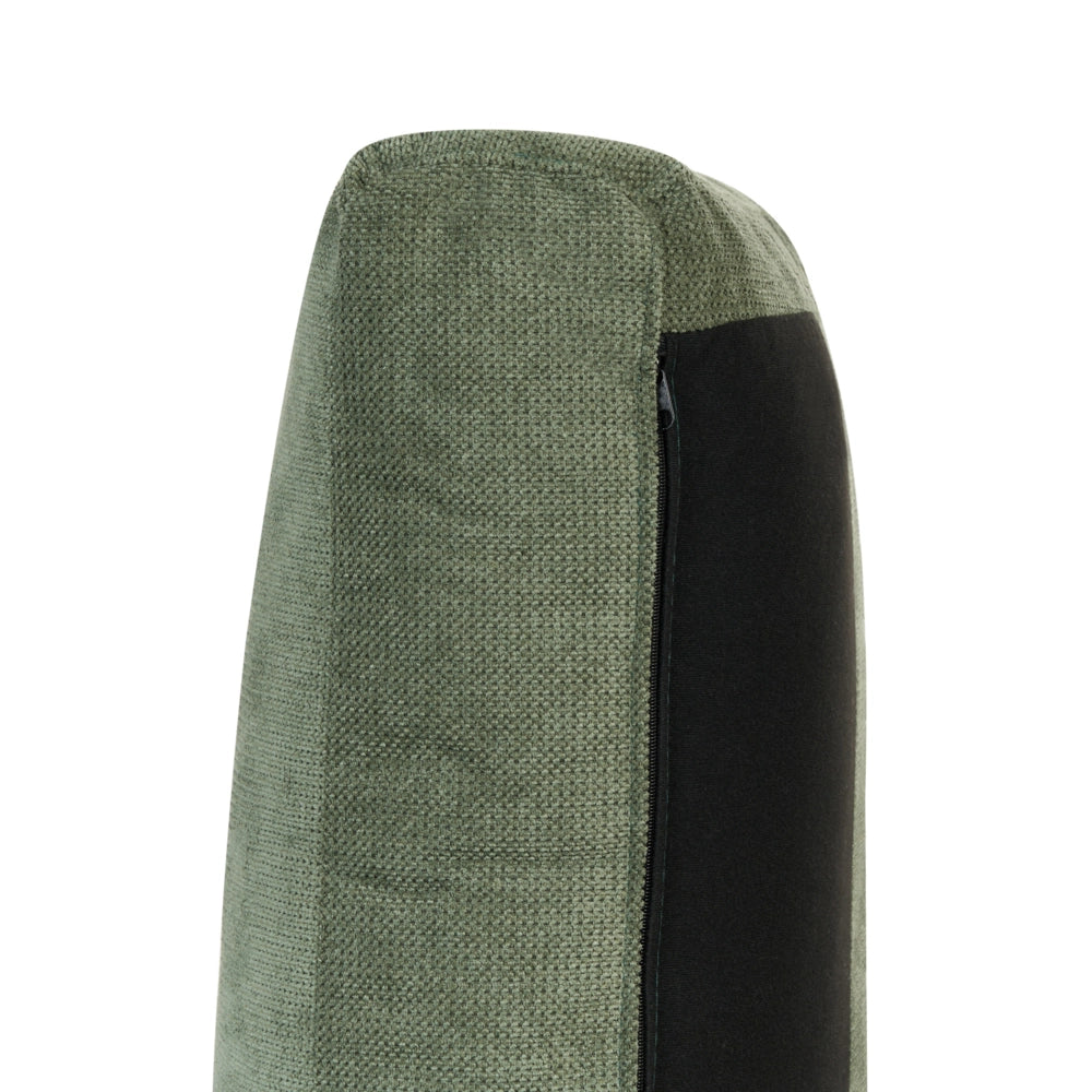 Divano angolare lato destro in Tessuto imbottito verde con Cuscini 3 posti stile moderno minimalista