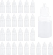 200 pezzi di Flaconi Liquido a Gocce in Plastica 5 ml - Flaconi di Squeeze Bianchi con Doppi - Fusti Navicellabili per il Conservazione degli Oli Essenziali